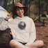 This gender neutral hoodie features a stunning design of a grizzly bear roaming on a campsite with the moon shining behind it. The saying "Adventure Is Calling Roam Free" is printed boldly, capturing the essence of the great outdoors and the spirit of camping.